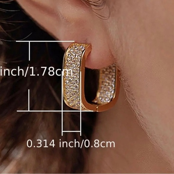 Gold Plated CZ Earrings Brand New - Picture 5 of 6